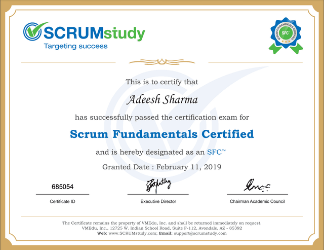 Scrum Fundamentals Certified (SFPC)