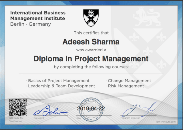 Diploma in Project Management